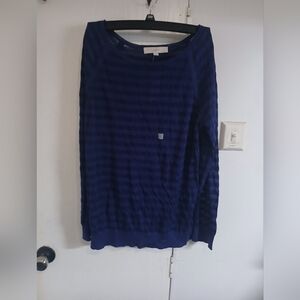 Loft Blue Striped Sweater